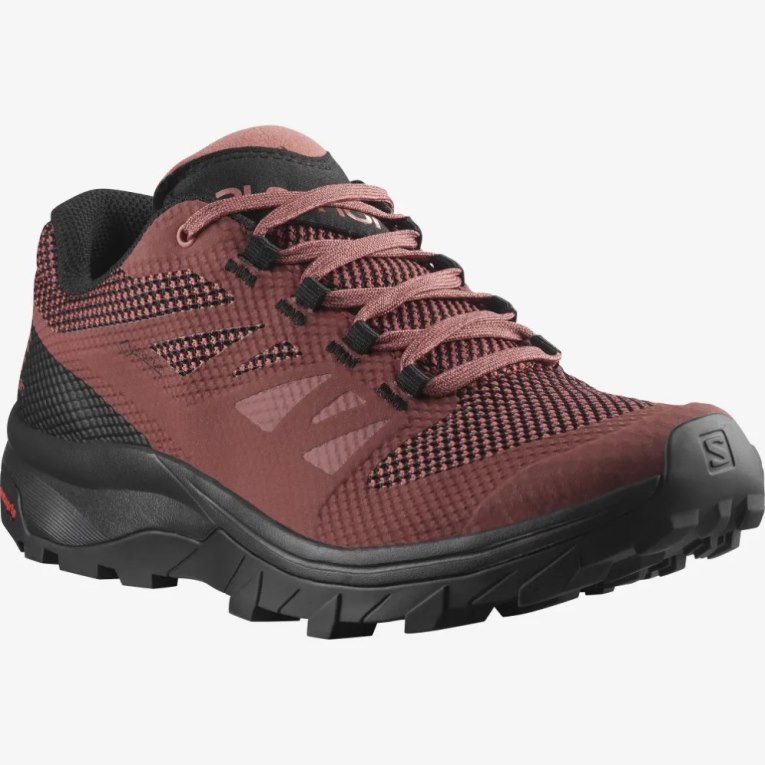 Tênis De Caminhada Salomon Outline GTX Feminino Coral Pretas | PT H14572